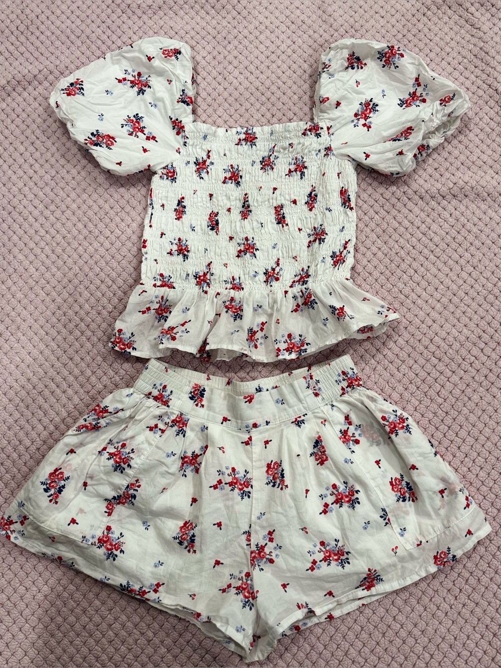 4/5, Janie and Jack Floral Matching Set – Blouse & Short